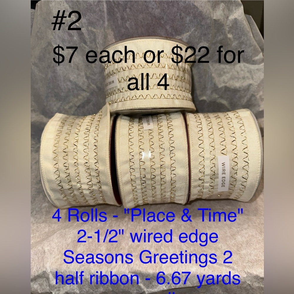 2-1/2" Wired Edge Ribbon